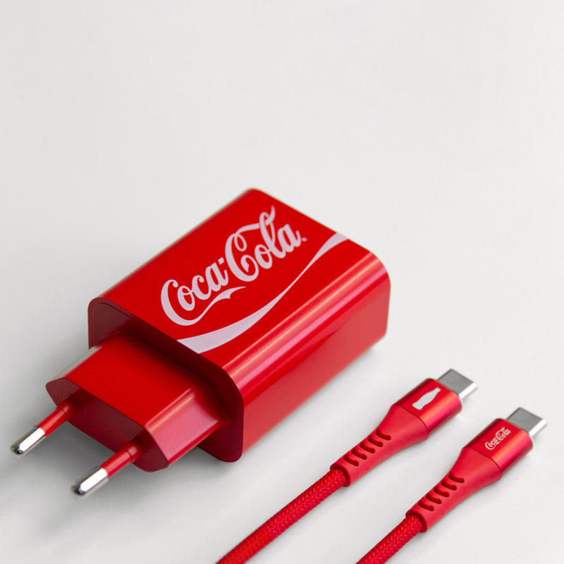 Kit Carregador  Fonte + Cabo  USB-C RD Coke