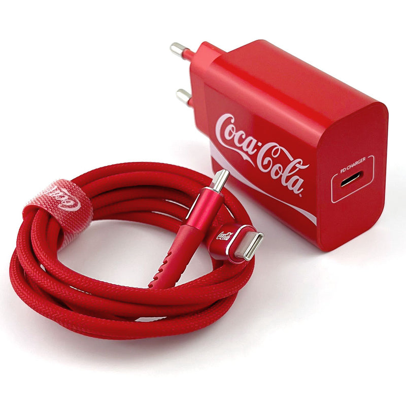 Kit Carregador  Fonte + Cabo  USB-C RD Coke