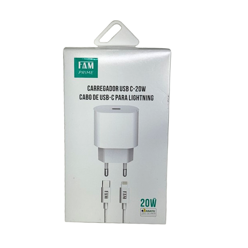 CARREGADOR USB-C X TIPO-C 20W FKT-PD20C FAM