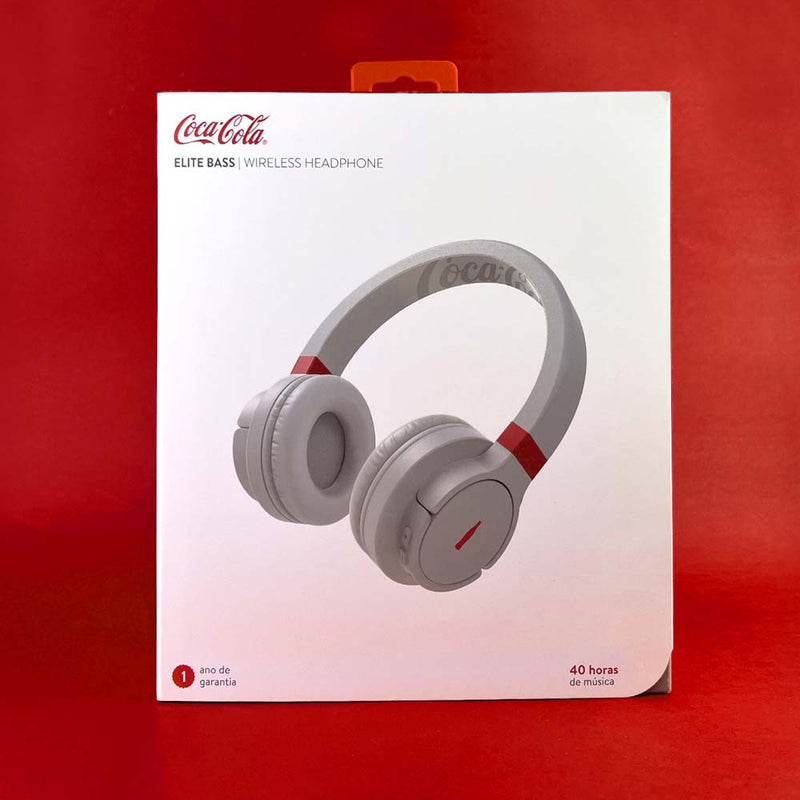 Head Phone  Sem Fio Elite Bass Branco Coke