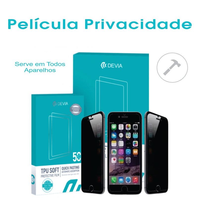 Película Privacidade Premium P/ Celular (Frontal) - Tpu Soft Devia
