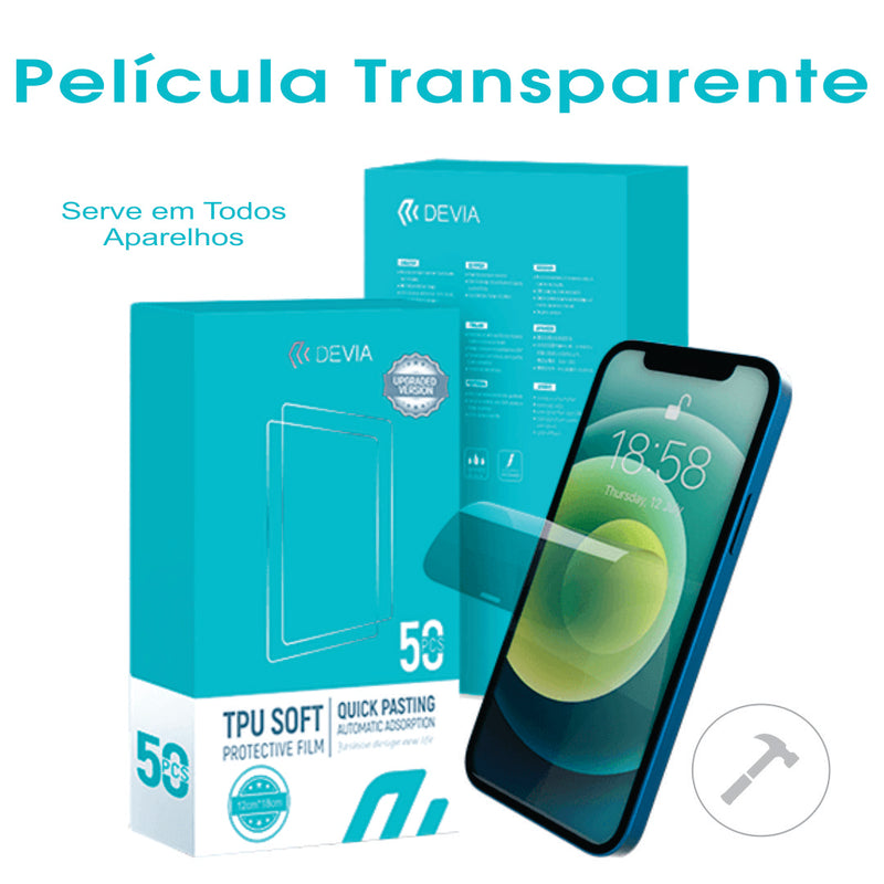 Película Transparente Hidrogel P/ Celular (Frontal) - Tpu Soft Devia